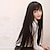 baratos Peruca para Fantasia-Perucas de cosplay femininas de 30 polegadas de fibra resistente ao calor peruca de anime preta peruca de halloween