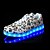 abordables Baskets femme-Femme Basket Chaussures LED Talon Plat Bout rond Lacet Polyuréthane Confort / LED Chaussures Marche Printemps / Automne Blanche