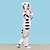 abordables Pyjamas Kigurumi-kigurumi Pyjama Animé Costume Combinaison Pyjama Argent Polaire Cosplay Pour Enfant Pyjamas Animale Noël Fête / Célébration