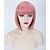 halpa Synteettiset trendikkäät peruukit-Synteettiset peruukit Suora Suora Bob-leikkaus Otsatukalla Peruukki Lyhyt Hopea Vaaleahiuksisuus Harmaa Pinkki Sininen Synteettiset hiukset Naisten Punainen Vaaleahiuksisuus Vaaleanpunainen