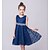 tanie Sukienki-Dziewczyny &#039; Bez rękawów Solidne kolory Grafika drukowana 3D Sukienki Poliester Sukienka Lato Dzieci Wyjściowe