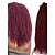preiswerte Haare häkeln-Pre-Schleife Crochet Borten Insel Twist Kanekalon Burgund Schwarz Haarverlängerungen 56cm Haar Borten