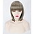 cheap Synthetic Trendy Wigs-Synthetic Wig Straight Straight Bob With Bangs Wig Short Silver Blonde Grey Pink Blue Synthetic Hair Women&#039;s Red Blonde Pink