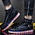 cheap Women&#039;s Sneakers-Unisex Sneakers LED Shoes Over-The-Knee Boots Spring / Fall Flat Heel Round Toe Comfort Novelty LED Shoes Athletic Casual Outdoor Lace-up / Hook &amp; Loop / LED PU Basketball Shoes White / Black / Red