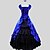 abordables Costumes vintage et anciens-Maria Antonietta robe de vacances Robe de bal Japonais Costumes de Cosplay Bleu