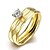 cheap Rings-Ring AAA Cubic Zirconia Double-layer European Steel Gold Jewelry For Casual 1set