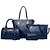 preiswerte Taschensets-Damen Niete PU Bag Set / Reisverschluss Beutel Sets Solide 6 Stück Geldbörse Set Schwarz / Dunkelrot / Blau