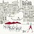 Недорогие Композиции в рамах-Холст в раме Набор в раме - Архитектура ПВХ Иллюстрации Предметы искусства
