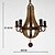 billige Stearinlysdesign-5-Light 40 cm Mini Stil Lysekroner Tre / Bambus Candle-stil Malte Finishes Vintage 110-120V 220-240V