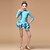 cheap Kids&#039; Dancewear-Latin Dance Dress Ruffles Performance Long Sleeve High Chinlon Tulle