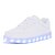 economico Sneakers da donna-Per donna Scarpe Di pelle Primavera / Estate / Autunno Comoda / Scarpe luminose Sneakers Piatto Punta chiusa Lacci / LED Bianco / Nero