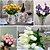 cheap Wedding Decorations-The Pu Simulation Flower Mini Tulip Zadeh Feel Tulip Simulation Decorative Artificial Flowers