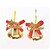 preiswerte Weihnachtsdeko-9pcs Weihnachten Ornament Dekorationen Weihnachtsbaumdekoration leuchten gold hängen Glocken Bowknotbolzens DIY frohe weihnachten