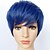 cheap Synthetic Trendy Wigs-Synthetic Wig Straight Straight Wig Blue Synthetic Hair Women&#039;s African American Wig