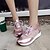 cheap Women&#039;s Sneakers-Women&#039;s Shoes Leatherette Spring / Summer / Fall Sneakers Walking Shoes Platform Round Toe Lace-up Silver / Blue / Pink