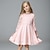 cheap Casual Dresses-Kids Little Girls&#039; Dress Patchwork Daily Lace Patchwork Pink 3/4 Length Sleeve Streetwear Dresses Fall Spring Regular Fit