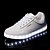abordables Zapatillas de hombre-Hombre Zapatos Confort PU Primavera / Otoño Zapatillas de deporte Antideslizante Blanco / Con Cordón / Iluminar los zapatos