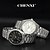 cheap Dress Classic Watches-CHENXI® Men&#039;s Wrist Watch Quartz Stainless Steel Silver Casual Watch Analog Charm Classic Aristo - White Black Two Years Battery Life / Maxell626+2025