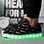 preiswerte Damen-Sneaker-Unisex Sportschuhe Over-the-Knie Stiefel Outdoor Sportlich Casual Schnürsenkel LED Flacher Absatz Runde Zehe Komfort Neuheit Leuchtende LED-Schuhe Tüll Schwarz