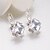 abordables Boucle d&#039;Oreille-Femme Fille Saphir Cristal Diamant synthétique Boucle d&#039;Oreille Pendantes Boucle d&#039;Oreille Créoles Solitaire Taille émeraude Fleur dames Mode Plaqué argent Des boucles d&#039;oreilles Bijoux Blanche