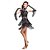 abordables Tenues de danse latine-Danse latine Robes Femme Utilisation Spandex Paillette Gland Sans Manches Taille haute Robe