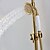 cheap Shower Faucets-Shower System Set - Rainfall Antique Ti-PVD Shower System Ceramic Valve Bath Shower Mixer Taps / Brass / Two Handles Three Holes