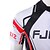 Χαμηλού Κόστους Ανδρικά σύνολα ένδυσης-FJQXZ Ανδρικά Κοντομάνικο Φανέλα και σορτς ποδηλασίας Λευκό Ποδήλατο Ρούχα σύνολα Αντιανεμικό Αναπνέει 3D Pad Γρήγορο Στέγνωμα Υπεριώδης Αντίσταση Αθλητισμός Δίχτυ Καμπύλη / Ποδηλασία Δρόμου
