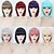 cheap Synthetic Trendy Wigs-Synthetic Wig Straight Straight Bob With Bangs Wig Short Silver Blonde Grey Pink Blue Synthetic Hair Women&#039;s Red Blonde Pink