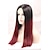 cheap Synthetic Lace Wigs-Synthetic Lace Front Wig Straight Straight Lace Front Wig Ombre Black / Auburn Synthetic Hair Women&#039;s Natural Hairline Ombre