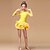 cheap Kids&#039; Dancewear-Latin Dance Dress Ruffles Performance Long Sleeve High Chinlon Tulle