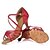preiswerte Lateinamerikanische Schuhe-Women&#039;s Latin Shoes Faux Leather Buckle Heel Ribbon Tie Stiletto Heel Non Customizable Dance Shoes Red / Gold / Indoor