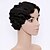 cheap Synthetic Trendy Wigs-Synthetic Wig Wavy Finger Wave Afro Wavy Wig Short Natural Black Synthetic Hair Women&#039;s African American Wig Black