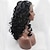halpa Synteettiset peruukit pitsillä-Synteettiset pitsireunan peruukit Löysät aaltoilevat Löysät aaltoilevat Lace Front Peruukki Musta Synteettiset hiukset Naisten Luonnollinen hiusviiva Musta