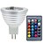 billige Lyspærer-3 W LED-spotpærer 280 lm GU5.3(MR16) MR16 1 LED perler COB Mulighet for demping Fjernstyrt Dekorativ RGB 12 V / 1 stk. / RoHs
