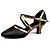 ieftine Pantofi Dans Clasic &amp; Modern-Pentru femei Pantofi Moderni Sală Dans Interior Performanță Antrenament Sandale Călcâi Cataramă Toc Personalizat Toc Cubanez Buclă Negru și Auriu Negru și Argintiu / Profesional