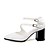 cheap Women&#039;s Heels-Women&#039;s Heels Spring Summer Fall Comfort Ankle Strap Patent Leather Office &amp; Career Dress Casual Chunky Heel Buckle White Black Purple