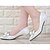 billige Højhælede sko til kvinder-Dame Hæle Rosette Killingehæl Lave hæle Spidstå Bryllup Formelt PU Forår Hvid Sort Lys Lyserød