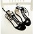 billige Sandaler til kvinner-Dame-PU-Lav hæl-Mary Jane-Sandaler-Fritid-Svart Grønn Hvit