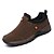 voordelige Hereninstappers &amp; loafers-Heren Comfort schoenen Leer Lente / Herfst Loafers &amp; Slip-Ons Draagbaar Leger Groen / Bruin / Grijs