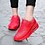 זול סניקרס לנשים-בגדי ריקוד נשים נעליים PU אביב סתיו נוחות נעלי ספורט שטוח בוהן עגולה שרוכים ל קזו&#039;אל שחור אדום ירוק