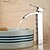 billige Klassisk-Baderom Sink Tappekran - Foss Krom Centersat Enkelt Håndtak Et HullBath Taps / Messing