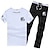 cheap New In-Men&#039;s Running T-Shirt With Pants Running Shirt Athleisure Short Sleeve Breathable Exercise &amp; Fitness Leisure Sports Badminton Running Cycling / Bike Sportswear Solid Colored Clothing Suit White Black