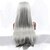 ieftine Peruci Sintetice Premium-Synthetic Lace Front Wig Straight Straight Lace Front Wig Grey Synthetic Hair Women&#039;s Natural Hairline Gray