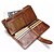 זול Wallets-Men&#039;s Bags Cowhide Wallet Checkbook Wallet Bi-fold Solid Colored Logo Sports Outdoor Office &amp; Career Black Brown Coffee