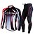 preiswerte Herrenbekleidungs-Sets-Nuckily Herren Radtrikot mit Radhose lang fahrradbekleidung Langarm MTB Mountain Rennrad Winter Schwarz Streifen Fahhrad Sportkleidung Vlies Polyester warm halten Fleece-Futter 3D-Pad Atmungsaktiv