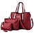 preiswerte Taschensets-Damen Taschen PU Umhängetasche Metallic Solide für Normal Weiß / Schwarz / Rot / Blau / Beutel Sets