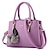 cheap Handbag &amp; Totes-Women&#039;s Rivet / Fur PU(Polyurethane) Tote / Zipper Solid Colored Wine / Dark Pink / Black