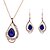 cheap Jewelry Sets-Women&#039;s Crystal Synthetic Ruby Jewelry Set Hollow Out Crystal Earrings Jewelry White / Red / Blue For Wedding Party 2pcs / Necklace