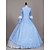 cheap Historical &amp; Vintage Costumes-Princess Maria Antonietta Elegant Rococo Victorian Dress Prom Dress Women&#039;s Girls&#039; Cotton Lace Party Prom Japanese Cosplay Costumes Plus Size Customized Blue Ball Gown Floral Long Sleeve Long Length