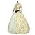 cheap Historical &amp; Vintage Costumes-Rococo Victorian Costume Women&#039;s Dress Party Costume Masquerade Ivory Vintage Cosplay Lace Cotton Floor Length Long Length Halloween Costumes / Floral